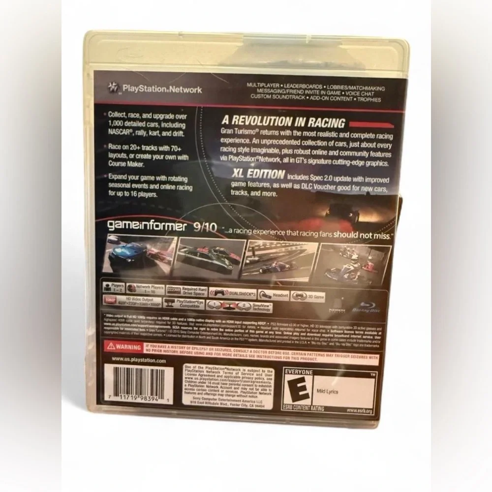 Sony PlayStation 3 Gran Turismo 5 XL Edition Game Complete